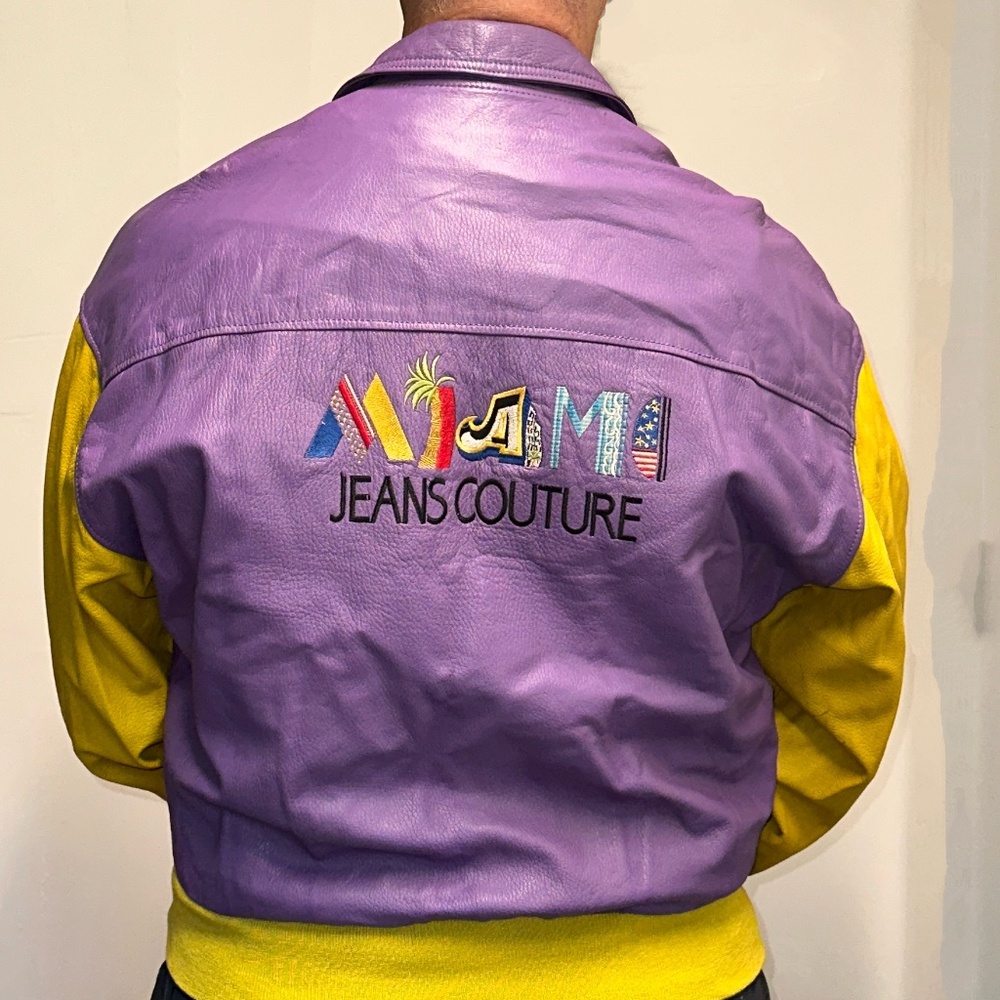 Vintage Versace Jeans Collection Leather bomber
